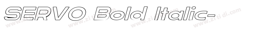 SERVO Bold Italic字体转换